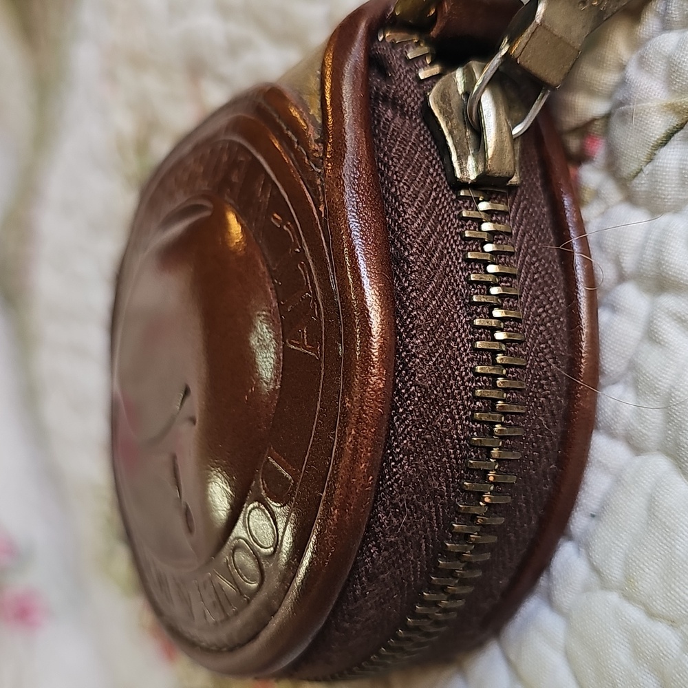 Vintage Dooney & Bourke AWL Taupe & Burnt Cedar Duck Coin Purse - Picture 4 of 16